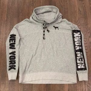 PINK VS lounge sweatshirt with sequins